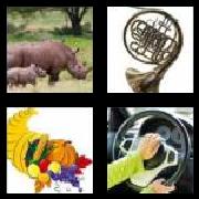 4 Pics 1 Word 4 Letters Answers Horn