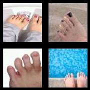 4 Pics 1 Word 4 Letters Answers Toes