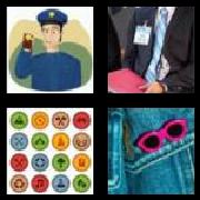 4 Pics 1 Word 5 Letters Answers Badge