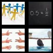 4 Pics 1 Word 5 Letters Answers Equal