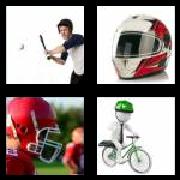 4 Pics 1 Word 6 Letters Answers Helmet