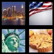 4 Pics 1 Word 7 Letters Answers America