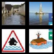 4 Pics 1 Word 7 Letters Answers Flooded