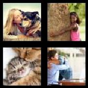 4 Pics 1 Word 7 Letters Answers Hugging