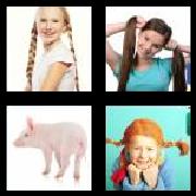 4 Pics 1 Word 8 Letters Answers Pigtails