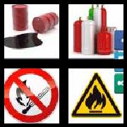 4 Pics 1 Word 9 Letters Answers Flammable