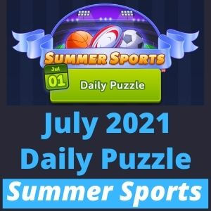 Daily Puzzle July 2021 Summer Sports