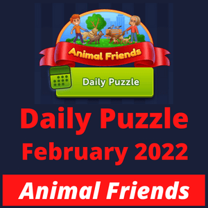 Daily puzzle February 2022 Animal Friends