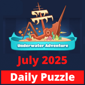 Daily Puzzle July 2025 Underwater Adventure