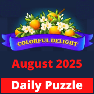Daily Puzzle August 2025 Colorful Delight