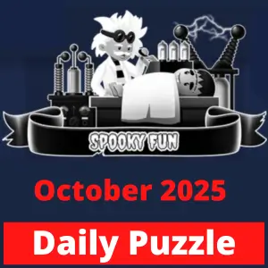 Daily Puzzle October 2025 Spooky Fun