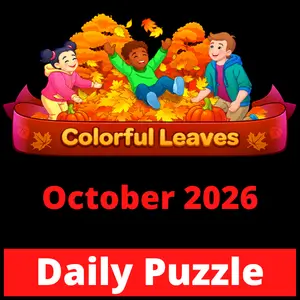 Daily Puzzle October 2026 Colorful Leaves